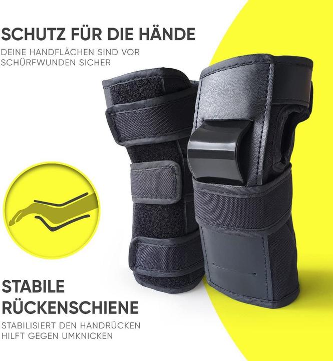 Produktbild Liebkern Skate Protektoren Set für Inliner & Skateboards (L, Knieschoner, Handgelenkschoner, Ellbogenschoner, 6 Stück)