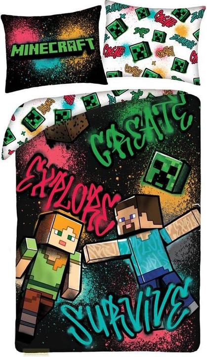 Halantex Minecraft Bettwäsche Ver. 6 140 x 200 cm / 70 x 90 cm