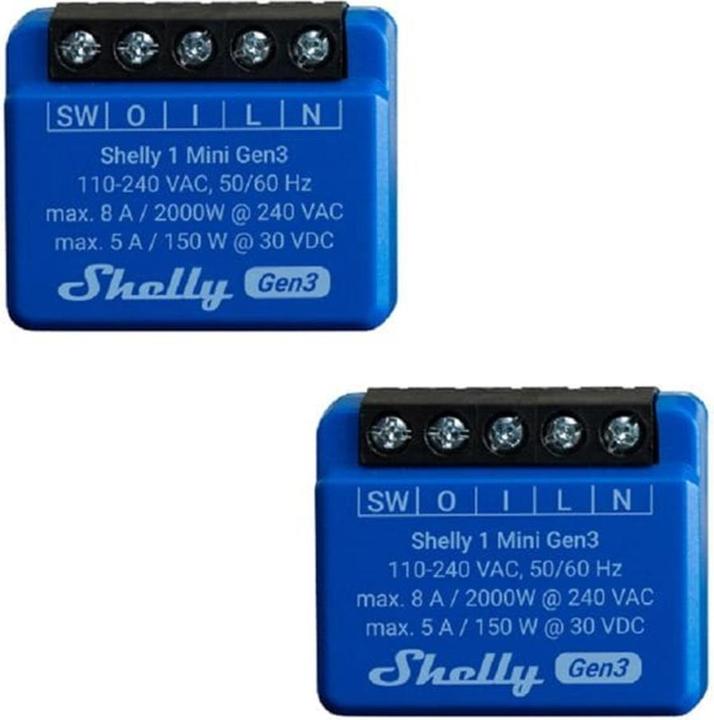 Immagine prodotto Shelly 1 Mini Gen3 x2 (Attuatore dell'interruttore)