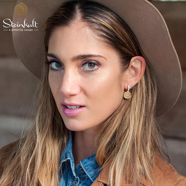 Actual product image Steinkult Earrings with cut crystals "Dana" (Crystal)