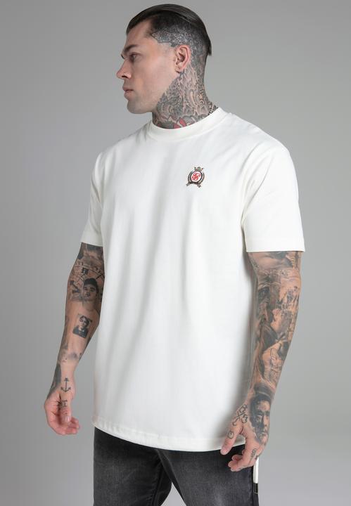 Siksilk T-Shirt Oversized T-Shirt in Ecru