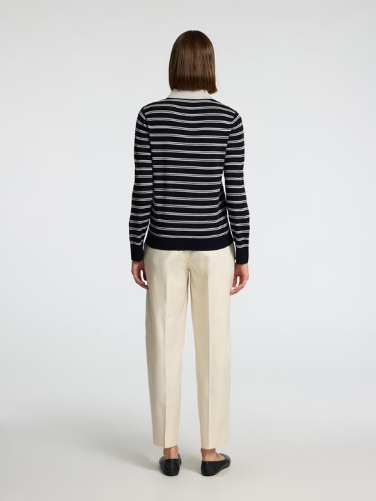 Actual product image Selected Femme 100% Merinowoll Langarm-Poloshirt (M)