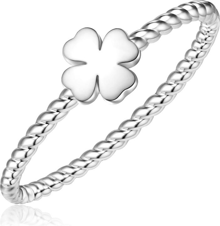Image du produit Glanzstücke München Bague femme trèfle à quatre feuilles argent sterling - 34616 (56, Argent 925)