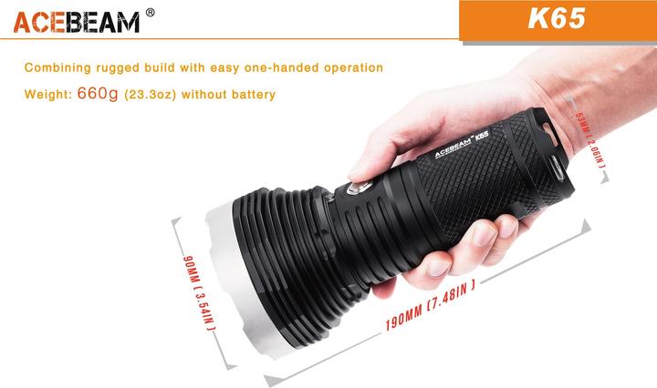 Produktbild AceBeam K65 6200 Lumen LED Taschenlampe