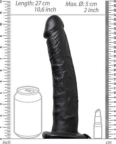 Produktbild RealRock Vibrating Hollow Strap-on No Balls - 10" / 24,5 cm