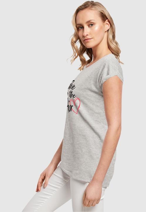 Produktbild Merchcode Ladies Valentines Day - Love is in the Air Extended Shoulder Tee - 117155 (XL)