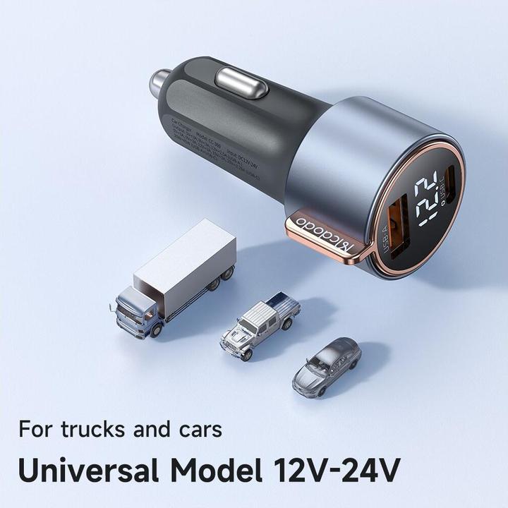 Actual product image Mcdodo Car charger with voltage indicator