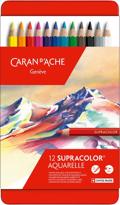 Produktbild Caran d'Ache Supracolor Aquarelle Metallschachtel (Mehrfarbig, 12 x)