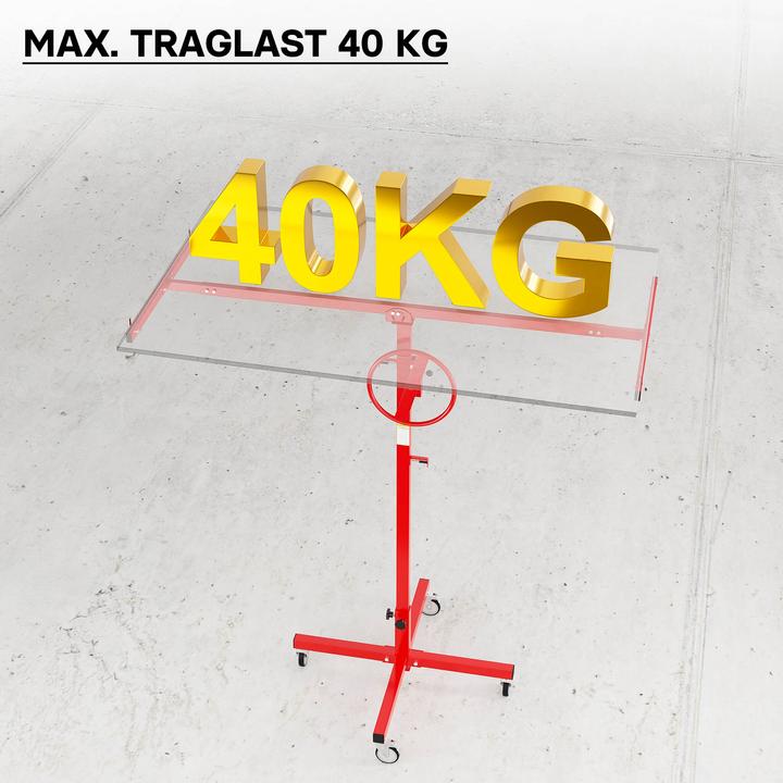 Produktbild Wiltec Plattenheber 40kg 170-290cm Montagehilfe Paneelheber Trockenbau Lift (40 kg)