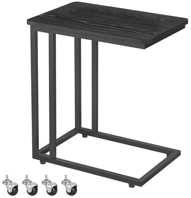 Image du produit Vasagle Beistelltisch mit Rollen 35 x 60 cm, Schwarz