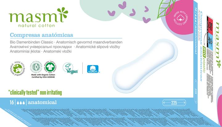 Produktbild Masmi Natural Cotton Bio Classic Women's Pads (16 x, Damenbinden)