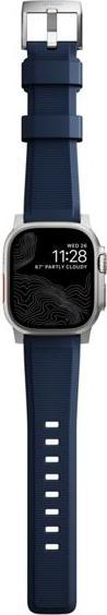 Actual product image Nomad Rugged Strap Atlantic Blue Connector Silver 42/44/45/49mm (45 mm, 44 mm, 42 mm, 49 mm, Tyres)