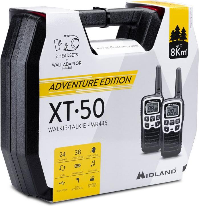 Actual product image Midland XT50 Adventure radios black/silver (8 km)