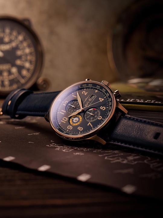 Actual product image AVI-8 AV-4011-0Q (Chronograph, 43 mm)