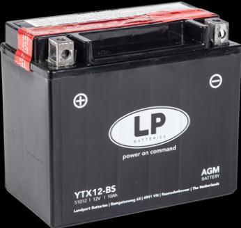Immagine prodotto Landport Batteria per moto AGM YTX12-BS 12V 10Ah (12 V, 10 Ah, 150 A)