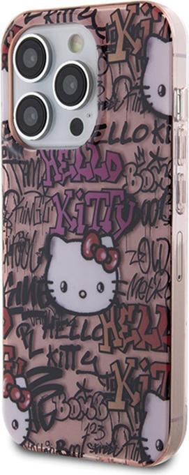 Actual product image Hello Kitty HKHCP13LHDGPTP iPhone 13 Pro / 13 6.1" różowy/pink hardcase IML Tags Graffiti (Apple iPhone 13 Pro)