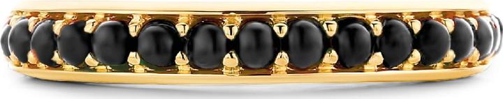 Produktbild Ti Sento Milano Ring Onyx bicolor gelbvergoldet 12123BO (56, 925 Silber)