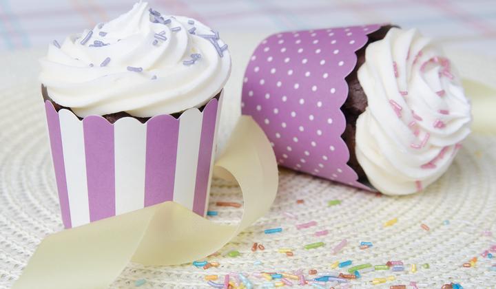 Actual product image Städter Mini Cupcake Moulds Lilac & White (6 cm)
