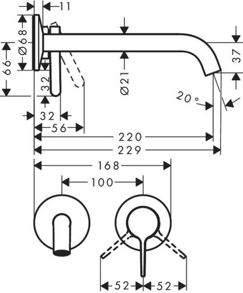 Produktbild Axor Fertigmontageset ONE f Unterputz-Einhebel-Waschtischmischer b