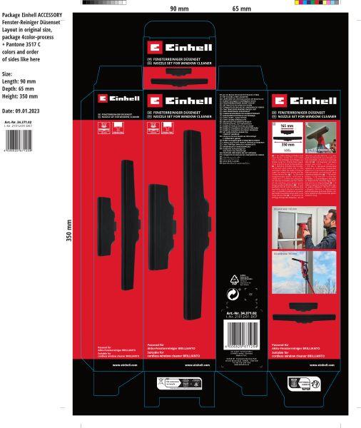 Actual product image Einhell Brillianto Window Vacuum Cleaner Accessories Black