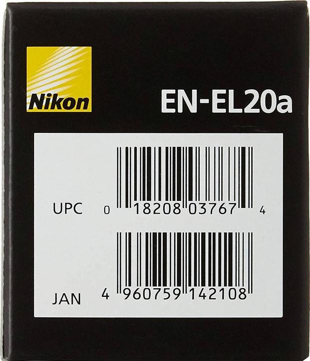 Actual product image Nikon EN-EL20a (Rechargeable battery)