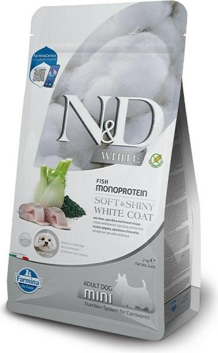 Farmina N&D Sea Bass Spirulina and Fennel Adult Mini - Dry Dog Food - 2 kg (Adult, 1 pcs., 2000 g)