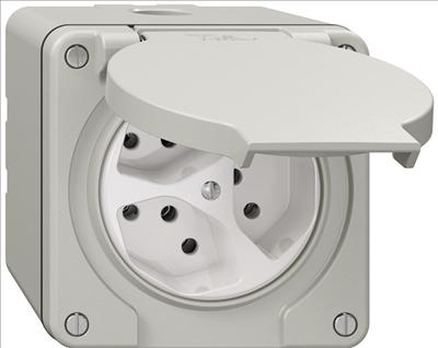 Actual product image Feller Triple socket type 13