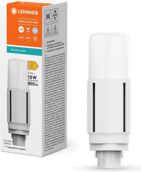 Produktbild Ledvance LED-Kompaktlampe (G24d, 7.50 W, 950 lm, 1 x, E)