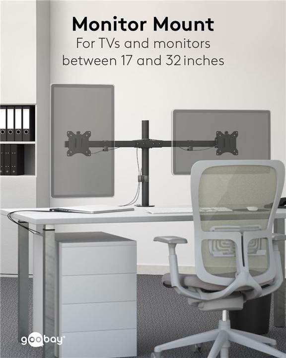 Produktbild Goobay Doppel-Monitorhalterung (Tisch, 32")