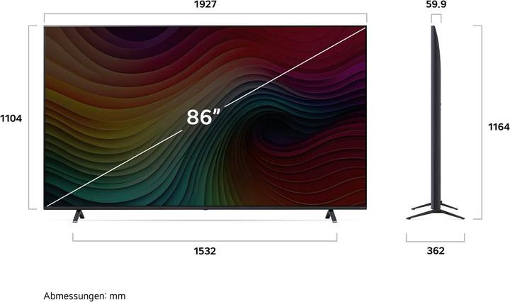 Actual product image LG 86NANO81T6A Smart TV 86 Inch 4K (86", NANO81, Nano-Cell, 4K)