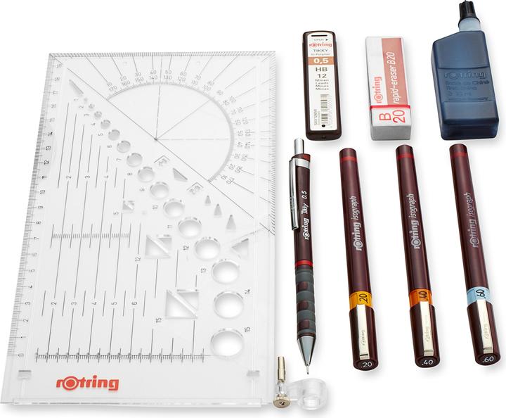 Produktbild Rotring Isograph Tuschefüller College Set (Mehrfarbig, 3 x)