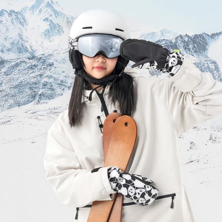 Produktbild Qunature The others Panda Heat Transfer Ski Gloves Kids Size S - Black/White (S)