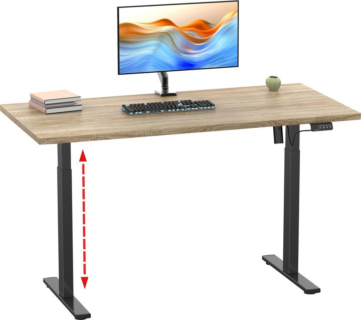 Actual product image VCM Desk adjustable Lona 140x80 sw (140 x 80 x 120 cm)