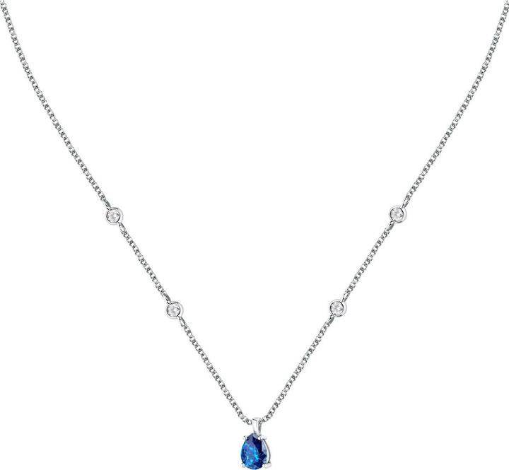 Actual product image Morellato Elegant silver necklace with zircons Tesori SAIW191 (Silver 925)