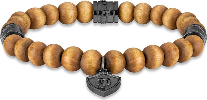 Police Armband Wood (19 cm, Edelstahl, Holz)