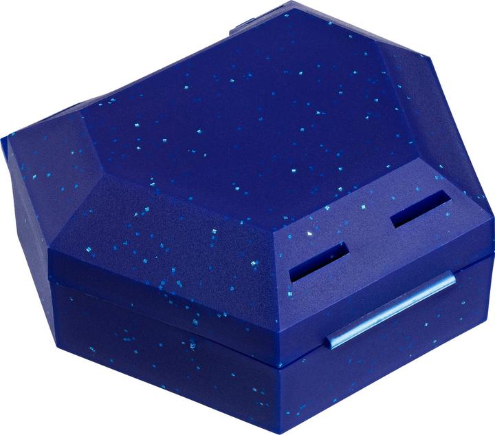 Megadent Zahnspangenbox mit Kordel Farbe Blau mit Glitzer, 1 St