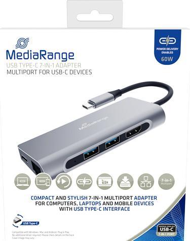 Produktbild MediaRange MRCS510 (USB-C, 7 Ports)