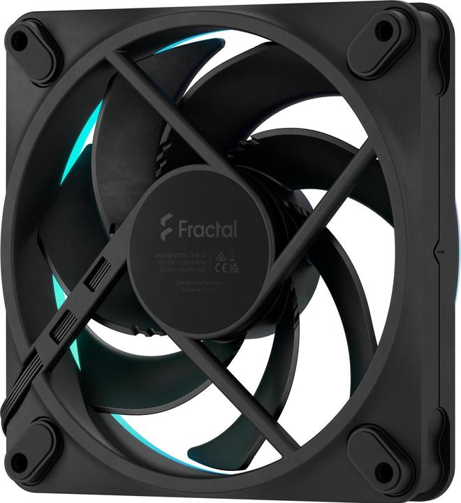 Image du produit Fractal Ventilateur de boitier Momentum RGB - 12cm (Noir) (120 mm, 1 x)