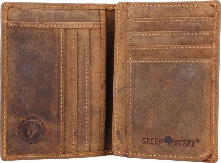 Actual product image Greenburry Vintage ID card holder RFID leather 9 cm