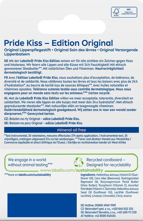 Image du produit Labello Édition Pride Kiss (Sticks de soin)
