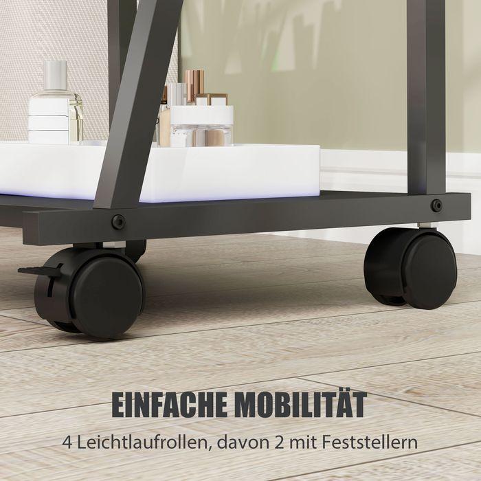 Immagine prodotto Swisshandel24 Ganzkörperspiegel 42 x 155 cm Standspiegel mit Ablage, Wandspiegel mit Rolle (37 x 155 cm)