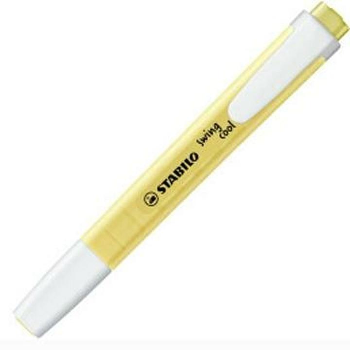 Produktbild STABILO Textmarker - swing cool Pastel - 10er Pack - pudriges Gelb (Pudriges Gelb, 4 mm, 10 x)