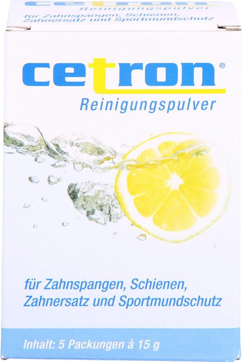 Produktbild Scheu-Dental cetron Reinigungspulver für Zahnspangen, Schienen, Zahnersatz und Sportmundschutz, 5 St. Beutel