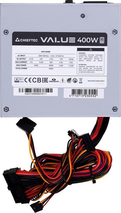 Actual product image Chieftec VALUE SERIES APB-400B8 (400 W)