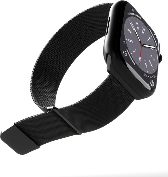Actual product image Puro Milanese Magnetic Band - Pasek ze stali nierdzewnej do Apple Watch 42/44/45/49 mm (czarny) (42 mm, 44 mm, 45 mm, 49 mm, Stainless steel)