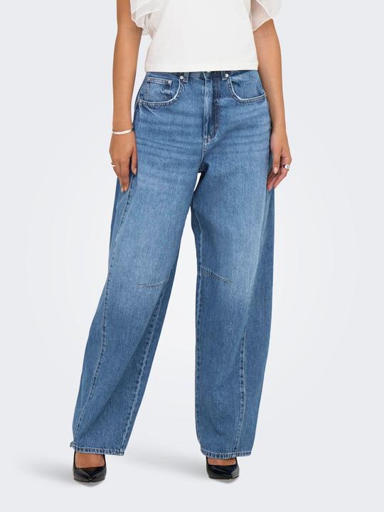 Actual product image Only ONLHORSESHOE Mittlere Taille Barrel Fit Jeans Jeans mit weitem Bein (25)