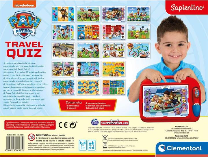Immagine prodotto Clementoni Quiz di viaggio Paw Patrol IT (Italiano)
