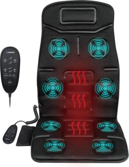 Naipo Massagestoel - MGC-168 - 4 programma s - 3 snelheden - verwarmingsfunctie - 8 massage punten