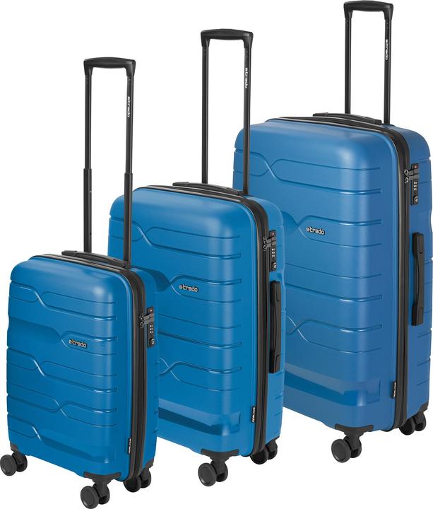 Image du produit e-Trado Valise de voyage Set de 3 valises en PP avec 4 roulettes (M (50 - 90l), L (90 - 115l), XL (à partir de 115l))