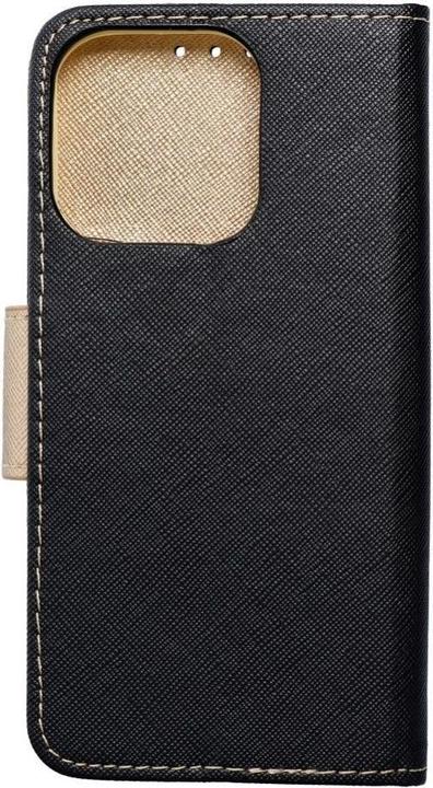 Actual product image OEM Book case FANCY Book case for IPHONE 15 Pro black / gold (Apple iPhone 15 Pro)